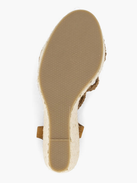 Bruine sandaal sleehak