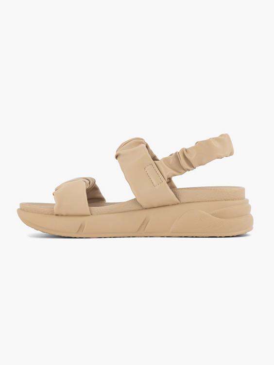 Beige chunky sandaal