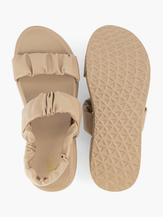 Beige chunky sandaal