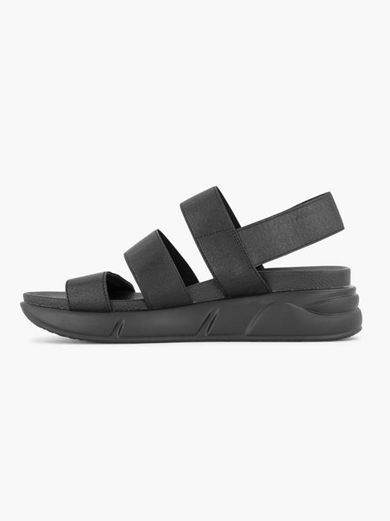 Zwarte chunky sandaal