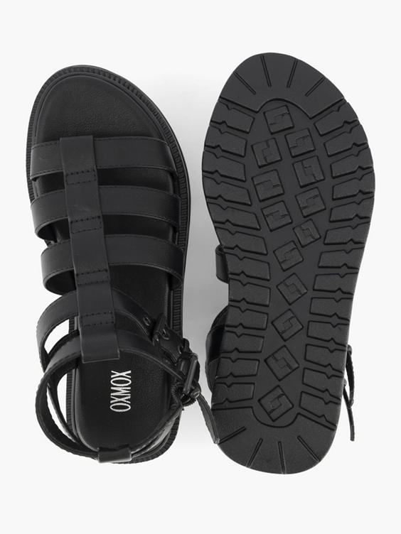 Zwarte chunky sandaal gesp