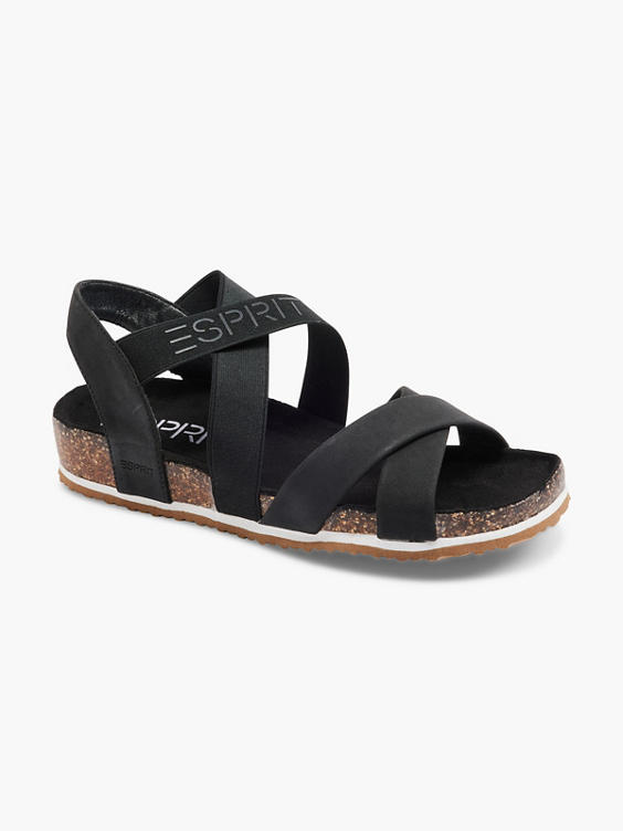 Zwarte sandaal elastisch