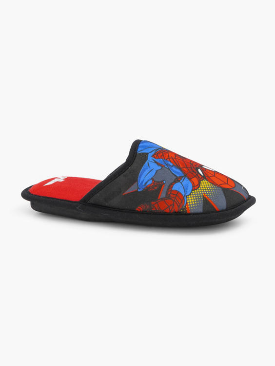 Zwarte instap pantoffel Spiderman