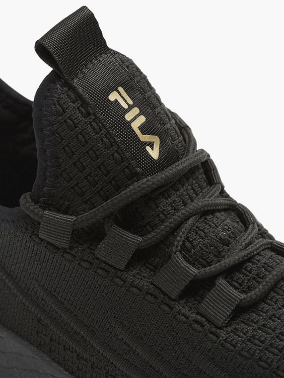 Teen Boys Black And Gold Fila Trainer