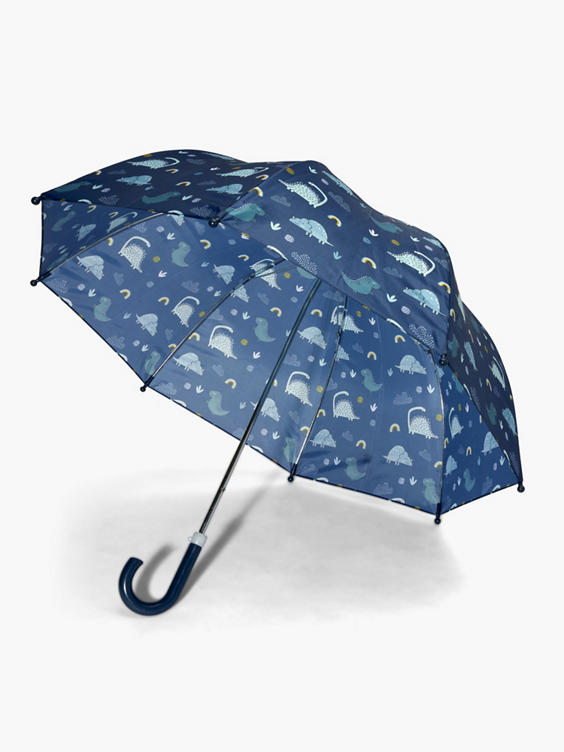Donkerblauwe paraplu dino's
