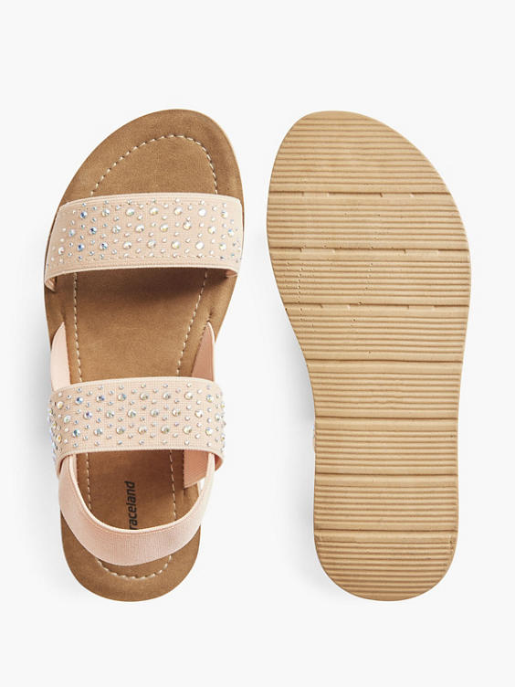 Junior Girl Pink Gem Detail Sandal