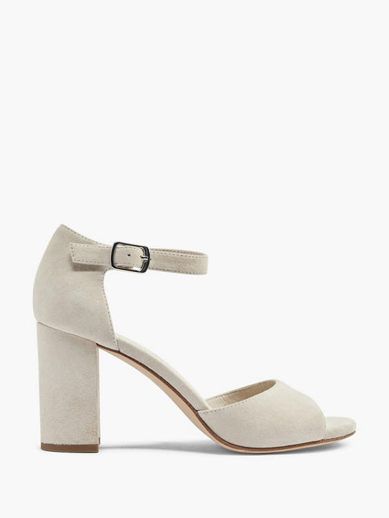 Beige suéde sandalette