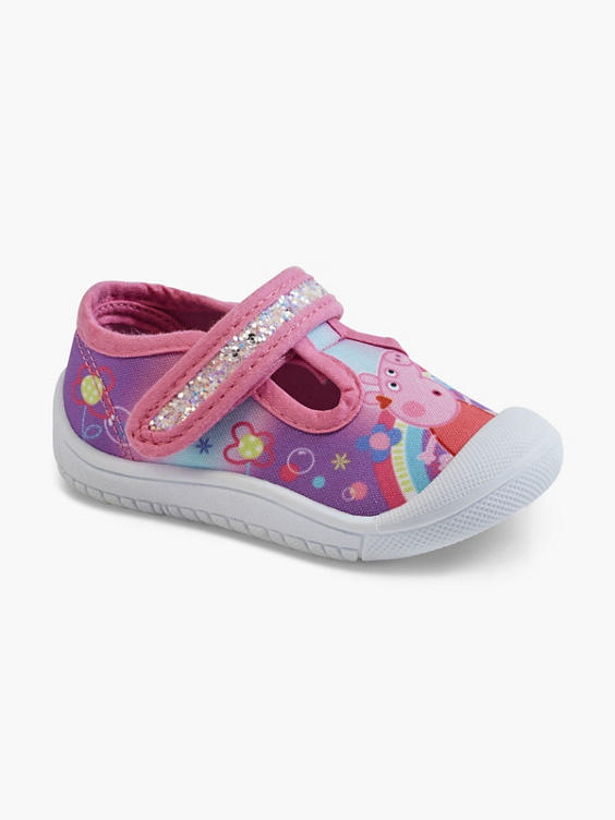 Toddler Girl Peppa Pig T-Bar Canvas Shoes