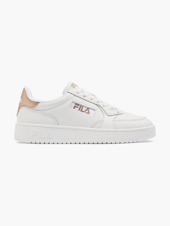 Ladies White and Rose Gold Fila Trainer