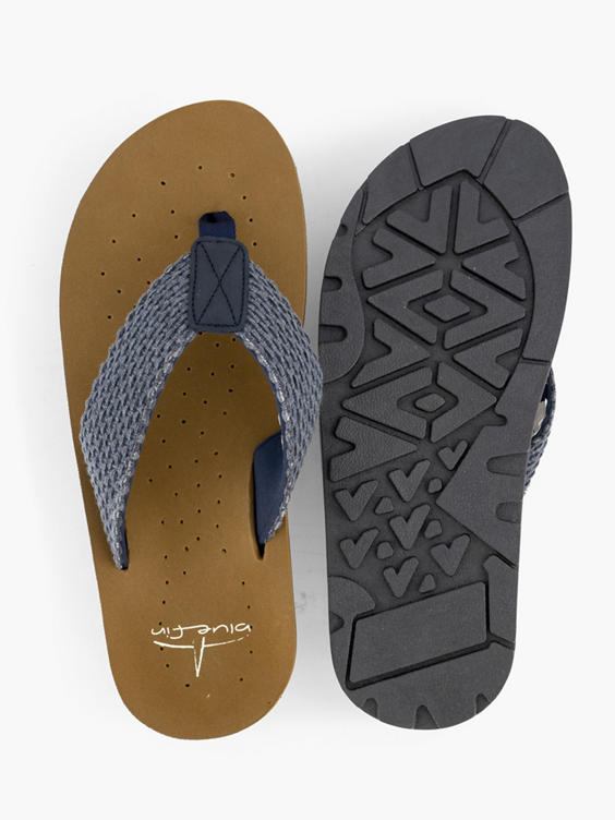 Donkerblauwe teenslipper