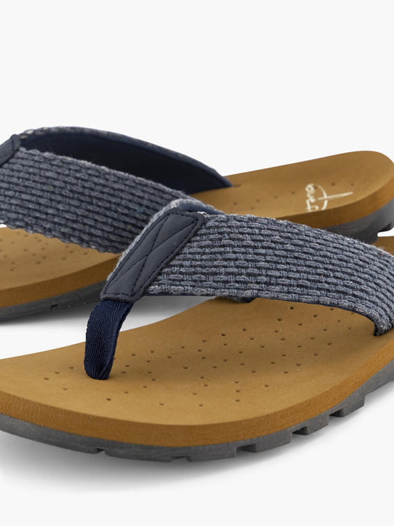 Donkerblauwe teenslipper