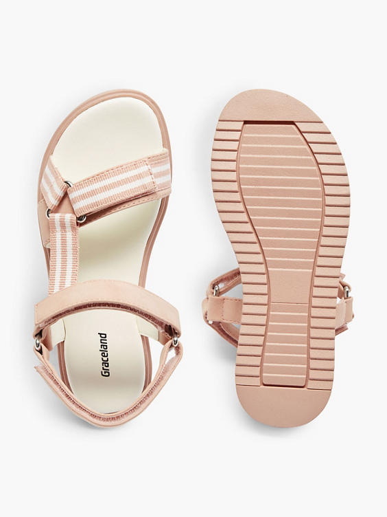 Roze sandaal klittenband