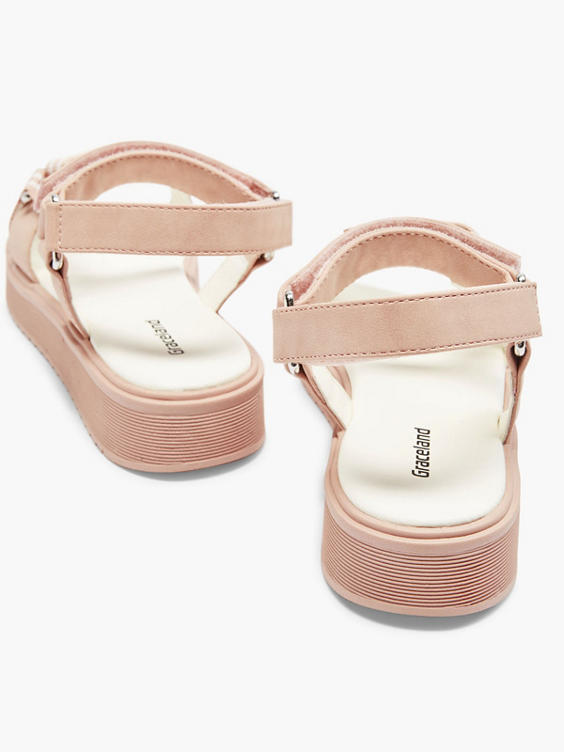 Roze platform sandaal