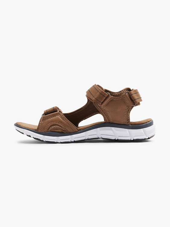 Mens Brown Velcro Sandal