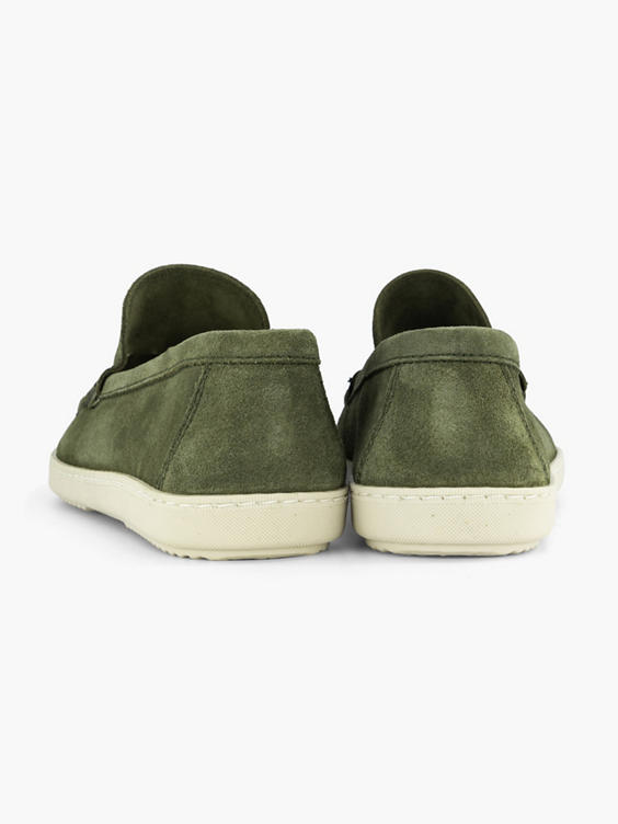 Groene suède loafer