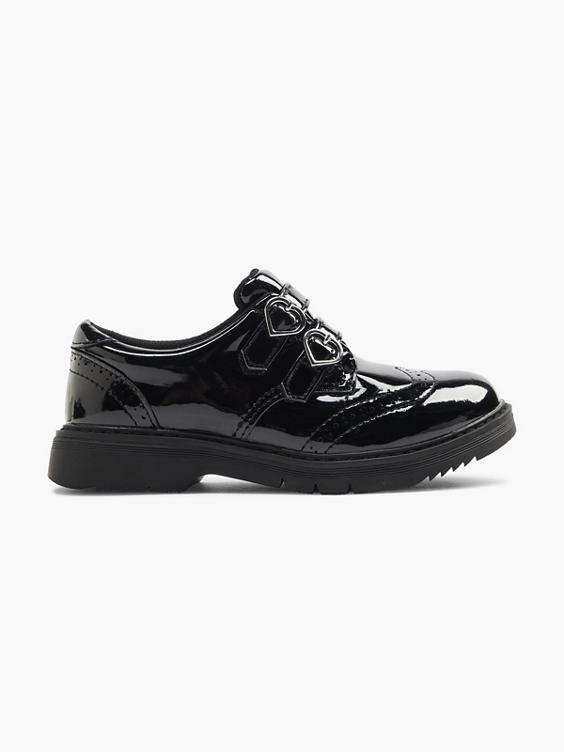 Graceland Junior Girl Black Patent Brogue School Shoes 