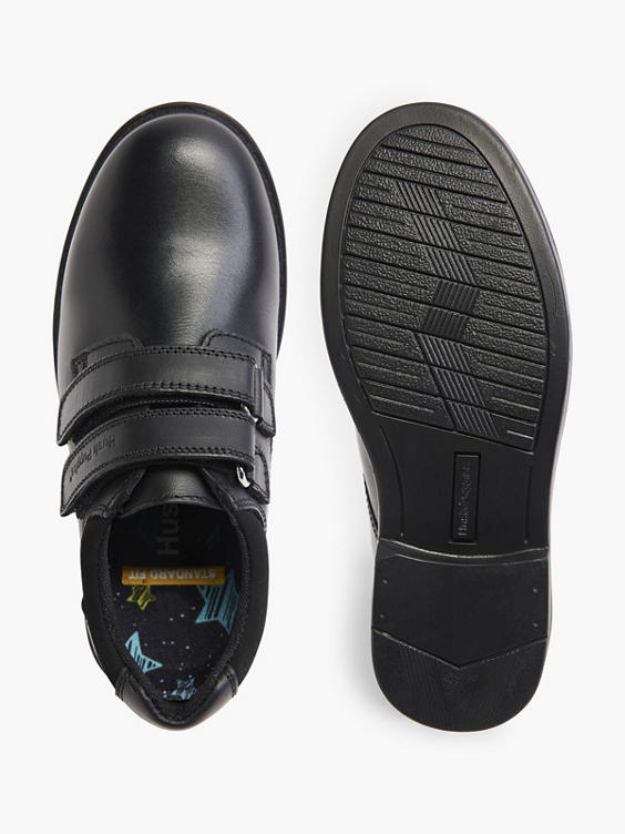 (Hush Puppies) Hush Puppies Junior Boy Black Leather School Shoes in Black DEICHMANN