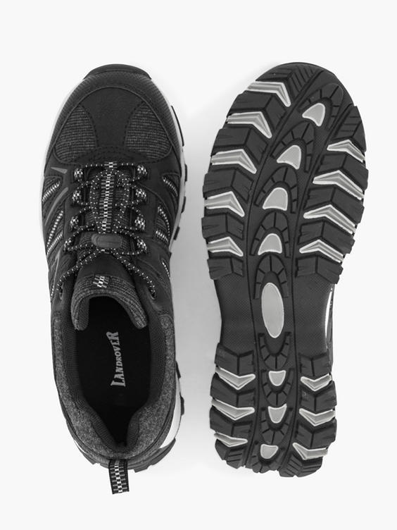 Zwarte wandelschoen elastische veter