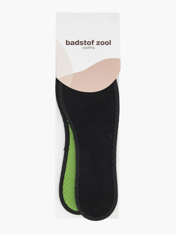 Zwarte badstof zool voetfris 43-44