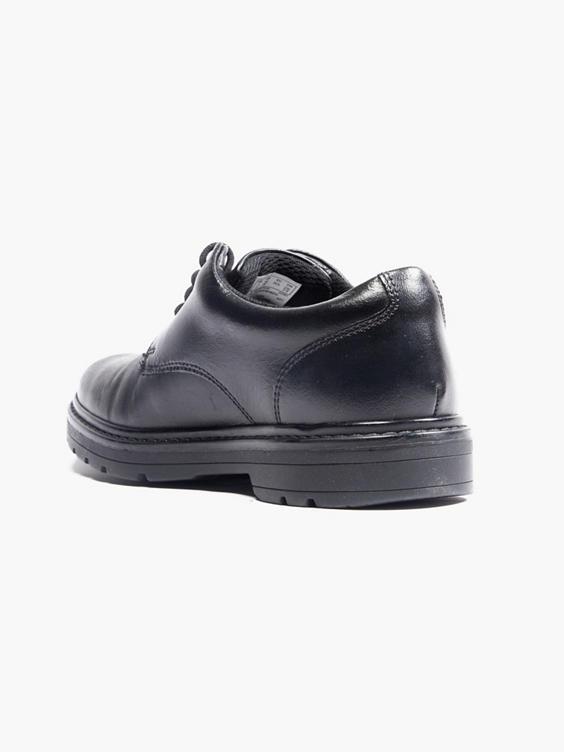 Clarks Teen Boys Black Leather School Shoes 