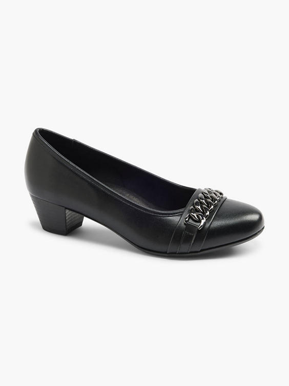 Ladies Comfort Heeled Slip On Shoe