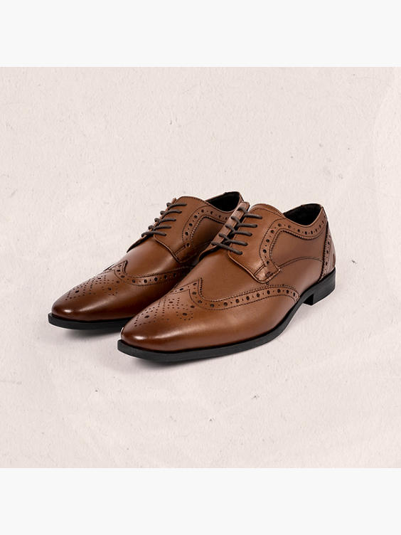 Mens Hush Puppies Brown Lace Up Shoes