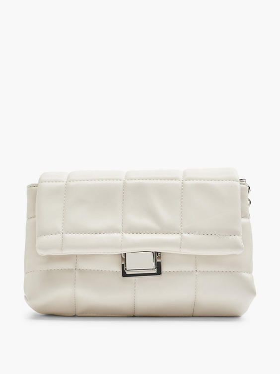 White Quilted Cross Body Bag