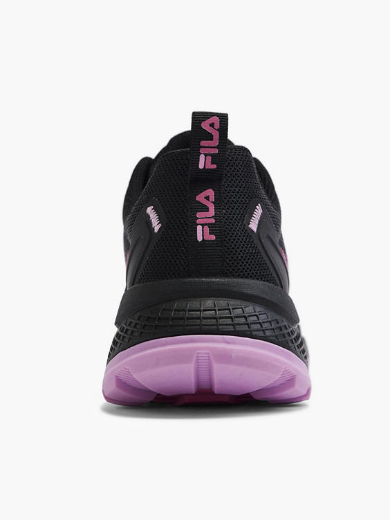 Black/ Pink Fila New Lace-up Trainer 