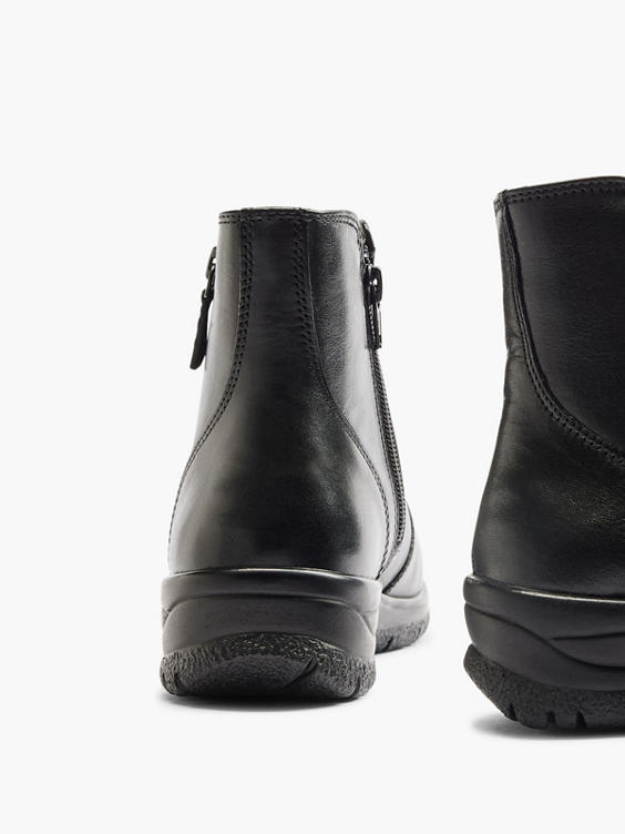 Black Leather Comfort Boot 
