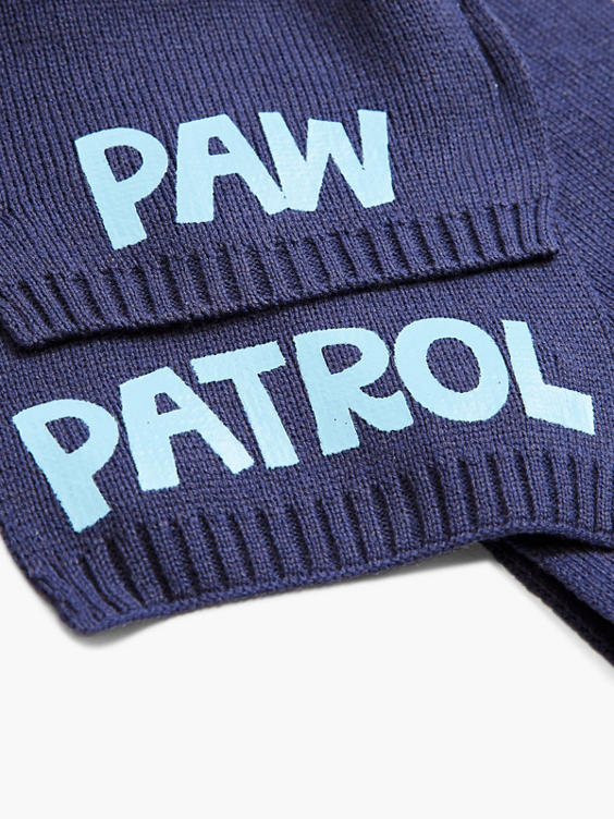 Blauwe sjaal met muts set Paw Patrol