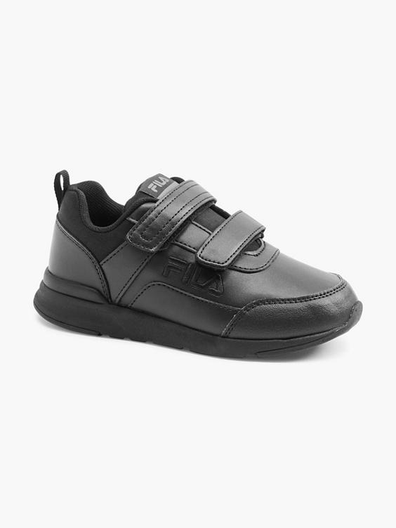 FILA) Fila Junior Boy Black Twin Strap School Shoes in Black | DEICHMANN