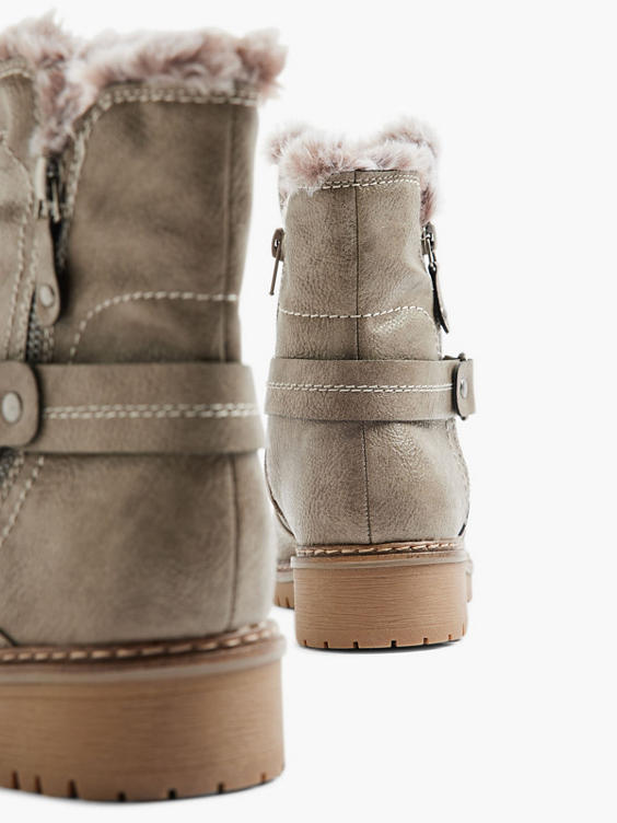 Taupe Warm Lined Comfort Boot