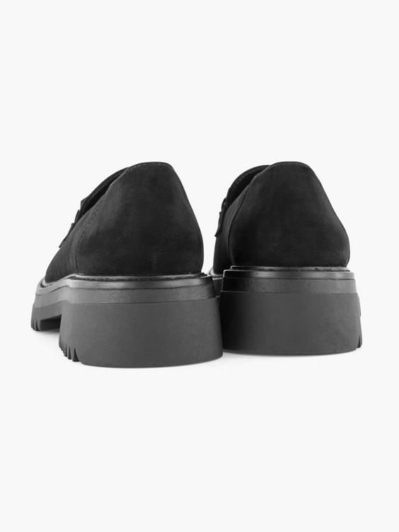 Zwarte chunky loafer sierketting
