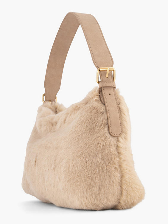 Beige fluffy bonttas