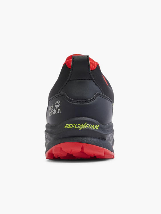 Black/Red Jack Wolfskin Lace-up Hiking Trainer 