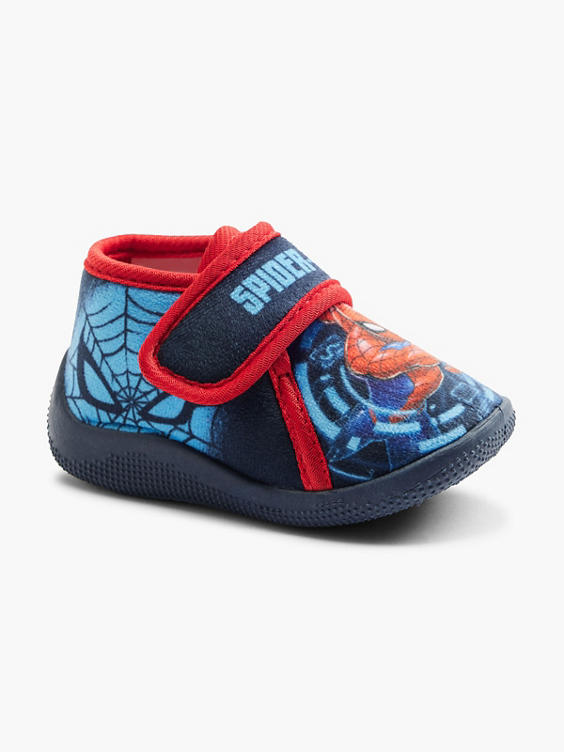 Donkerblauwe pantoffel Spiderman