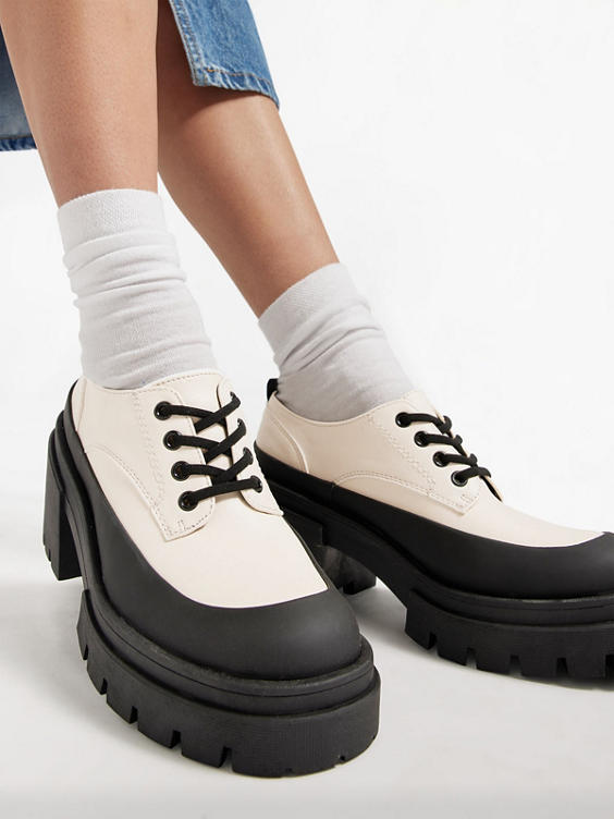 Asos design menace chunky flat shoes deals