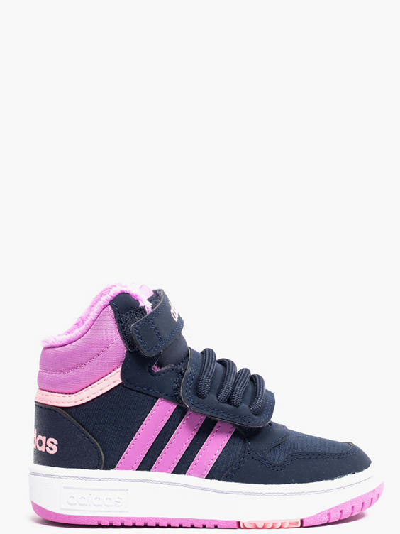Black/Pink Adidas Hoops Mid 3.0 Ac I Toddler Trainer