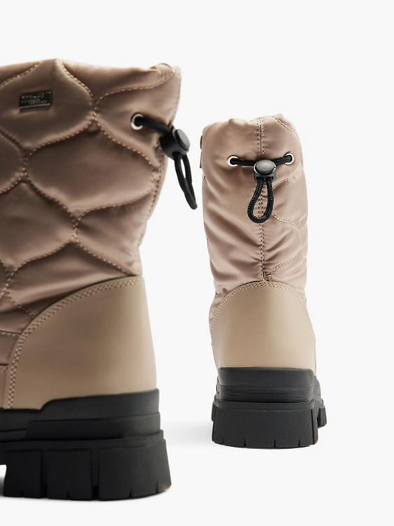 Beige Chunky Quilted Snowboot