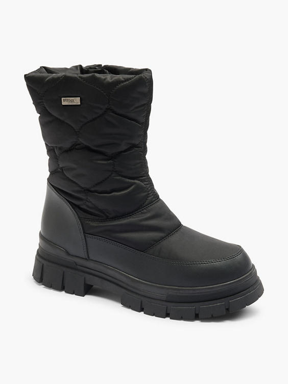 Black Chunky Quilted Snowboot
