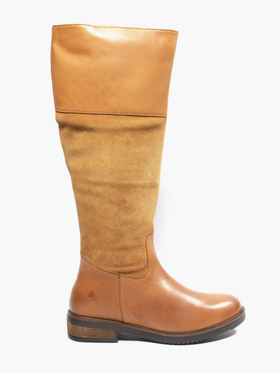 Hush Puppies 'Kitty' Tan Long Leg Leather Suede Boot