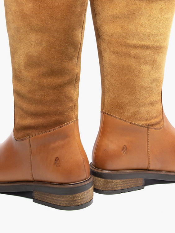 Hush Puppies 'Kitty' Tan Long Leg Leather Suede Boot