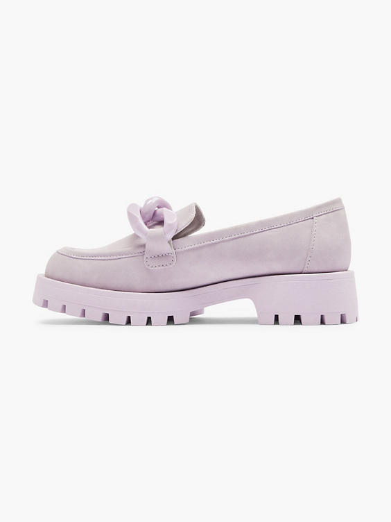 Lilac Chunky Chain Detail Loafer