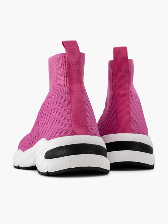 Roze hoge sock sneaker
