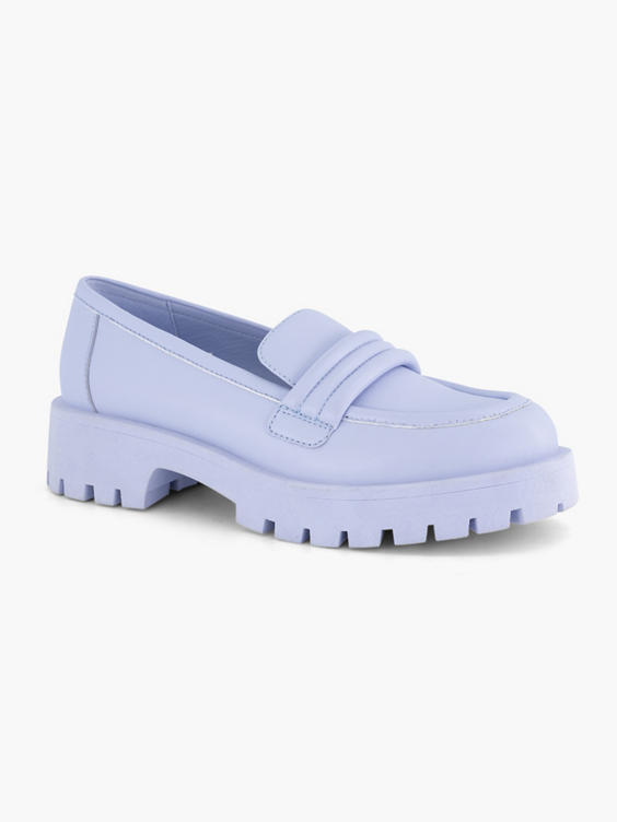 Lichtblauwe chunky loafer