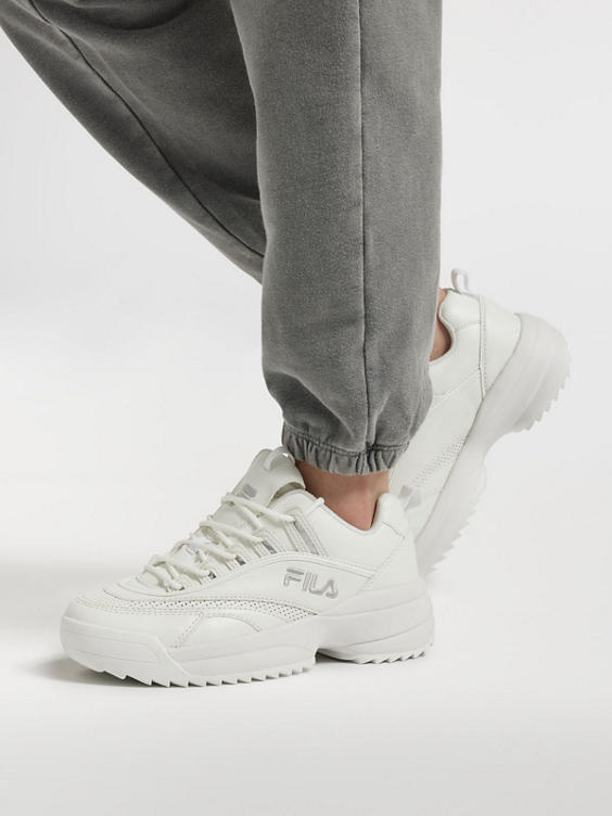Fila White Chunky Lace-up Trainer 