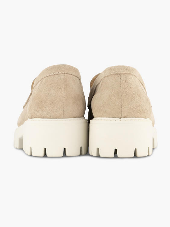Taupe suéde chunky loafer sierketting