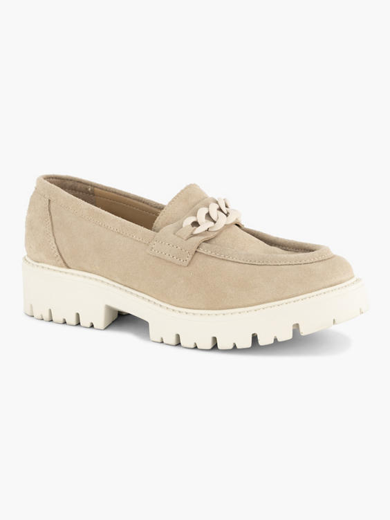 Taupe suéde chunky loafer sierketting