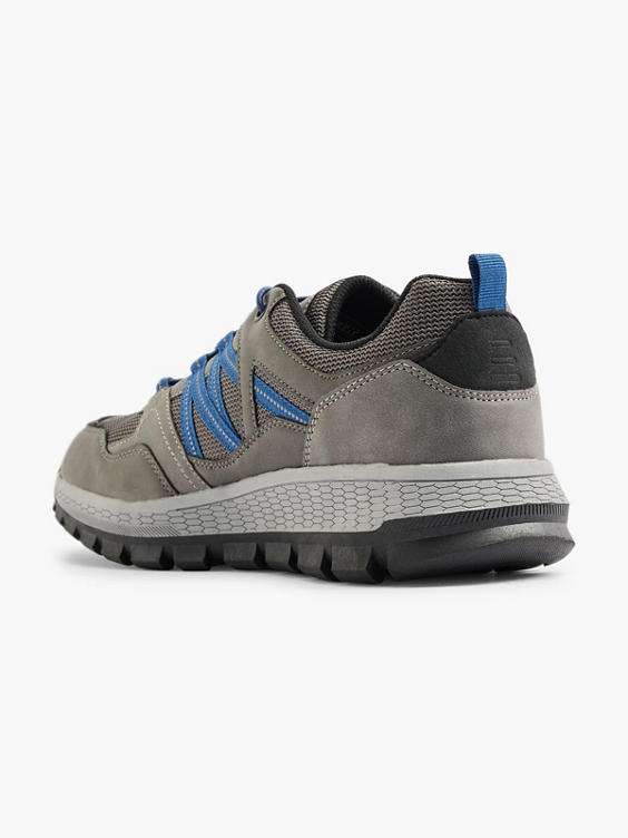 Grey/Blue Casual Trainers