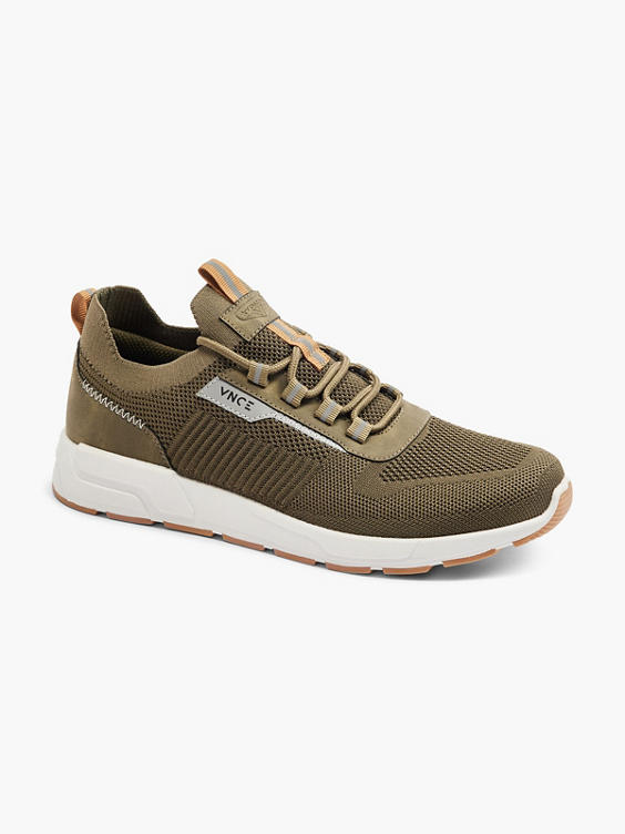 Olive Green Casual Lace-up Trainer